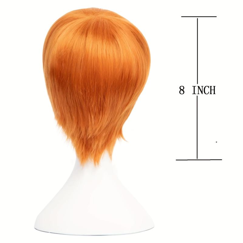 Short Straight Hair Cosplay Wig Synthetic Hair Replacement Wigs