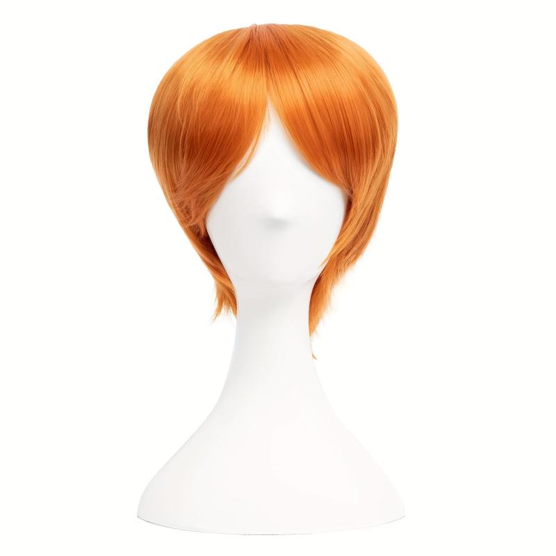 Short Straight Hair Cosplay Wig Synthetic Hair Replacement Wigs