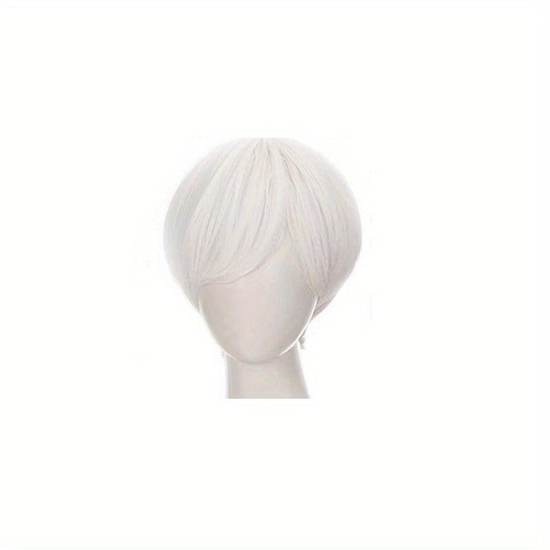 Men's Short Straight Hair Wigs - Natural Looking Fluffy Hair Replacement