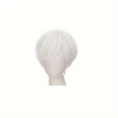 Men's Short Straight Hair Wigs - Natural Looking Fluffy Hair Replacement