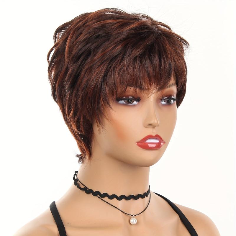 Short Heat Resistant Women Wig Rose Net Cosplay Headwear Wig Net