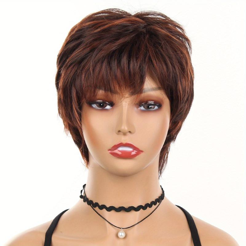 Short Heat Resistant Women Wig Rose Net Cosplay Headwear Wig Net