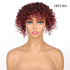 Short Curly Wigs Synthetic Curly Topper For Women 3 Clips Short Toupee