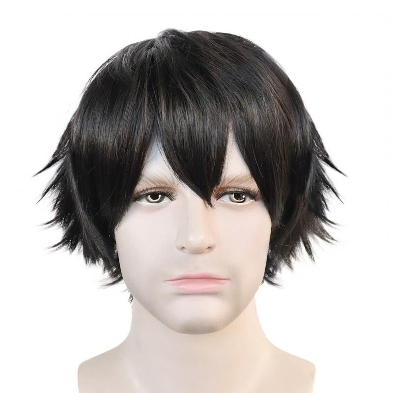 Short Blonde Straight Synthetic Cosplay Wig For Halloween Party Anime