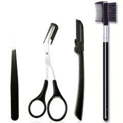Eyebrow Grooming Scissors Razor Kit 4 In 1 Set