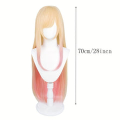 Long Straight Wigs Hairbangs for Cosplay Halloween Party