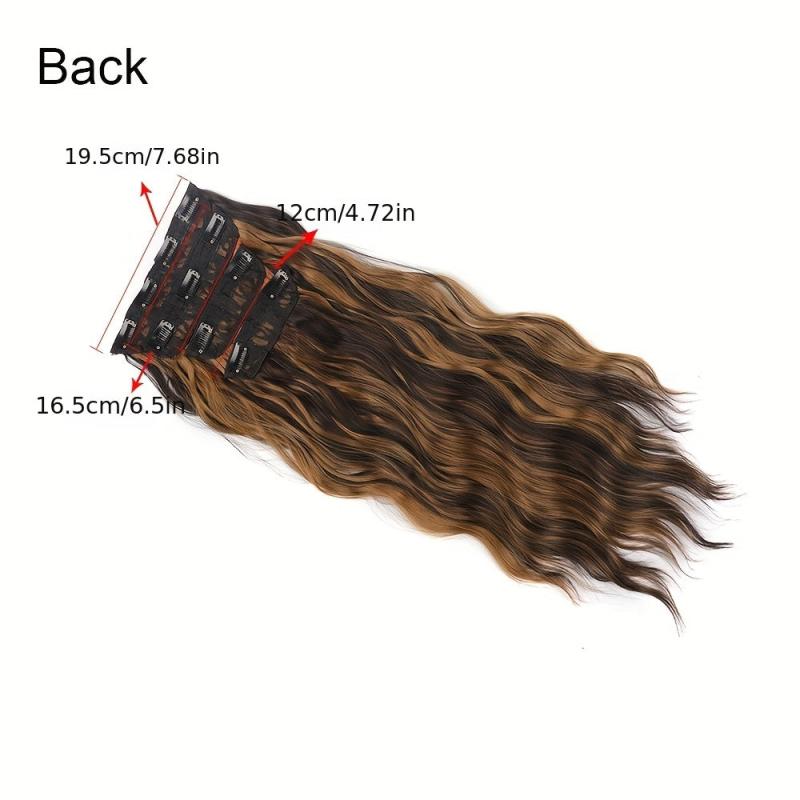Curly Wavy Clip In Hair Extension 4pcs Set
