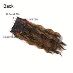 Curly Wavy Clip In Hair Extension 4pcs Set