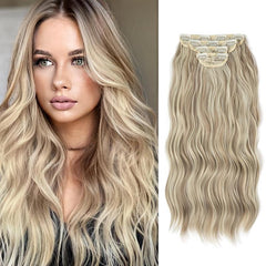 Curly Wavy Clip In Hair Extension 4pcs Set