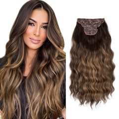 Curly Wavy Clip In Hair Extension 4pcs Set