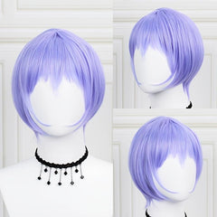 Light Purple Bob Straight Wig for Cosplay Party