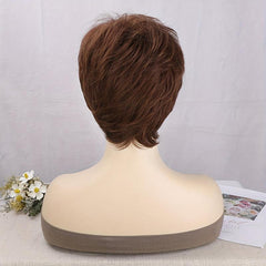 Short Pixie Cut Hair Wigs For Women Straight Synthetic Rose Net Hair Wigs