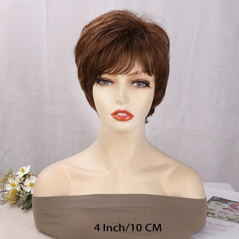 Short Pixie Cut Hair Wigs For Women Straight Synthetic Rose Net Hair Wigs