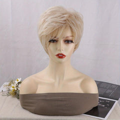 Short Pixie Cut Hair Wigs For Women Straight Synthetic Rose Net Hair Wigs