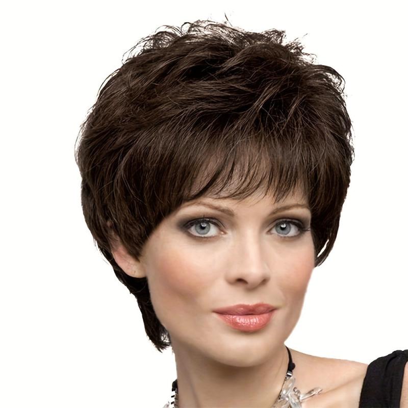 Short Pixie Cut Hair Wigs For Women Straight Synthetic Rose Net Hair Wigs