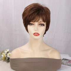 Short Pixie Cut Hair Wigs For Women Straight Synthetic Rose Net Hair Wigs