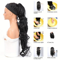 76 2 Cm Long Body Wave Ponytail Extensions Claw Clip In Wavy Ponytail Extensions