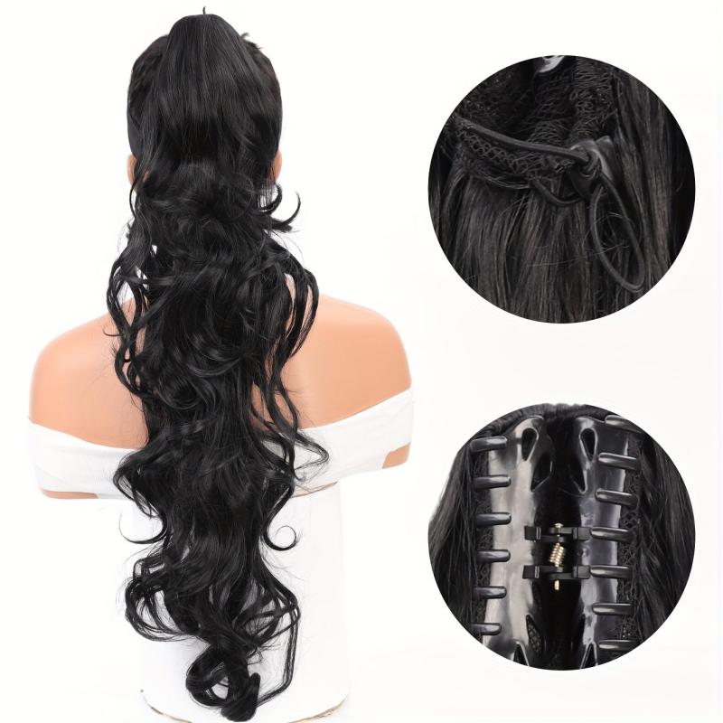 76 2 Cm Long Body Wave Ponytail Extensions Claw Clip In Wavy Ponytail Extensions
