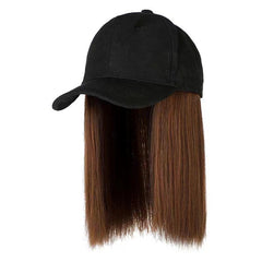 Natural Medium Long Straight Synthetic Wig Heat Resistant