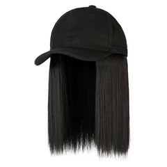 Natural Medium Long Straight Synthetic Wig Heat Resistant