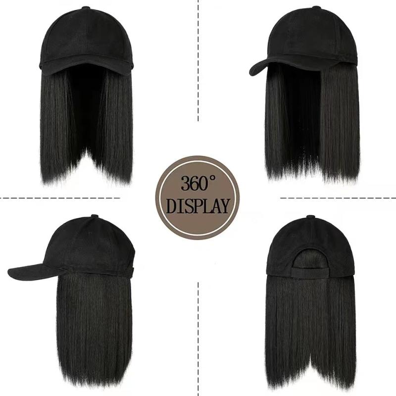 Natural Medium Long Straight Synthetic Wig Heat Resistant