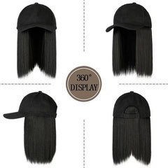 Natural Medium Long Straight Synthetic Wig Heat Resistant
