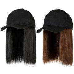 Natural Medium Long Straight Synthetic Wig Heat Resistant