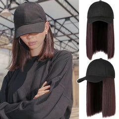 Natural Medium Long Straight Synthetic Wig Heat Resistant