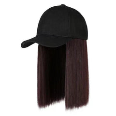 Natural Medium Long Straight Synthetic Wig Heat Resistant