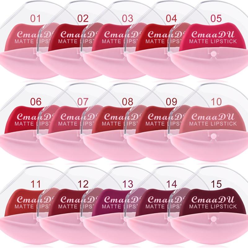 CmaaDu 15 Lipstick Matte Long Lasting Waterproof Lip Stick Set
