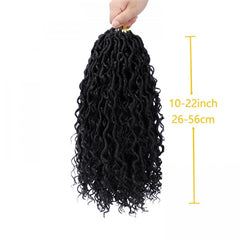 Goddess Locs Crochet Hair Extensions 25.4-55.88 cm River Locs Curly Faux Locs