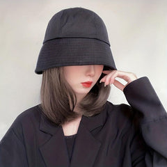 Straight Hair Wig With Bucket Hat - Natural Shoulder Length Hair Wig