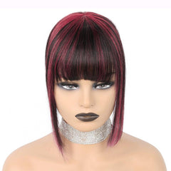 Human Hair Toppers with Bangs for Women Clip In Bangs Hair Pieces