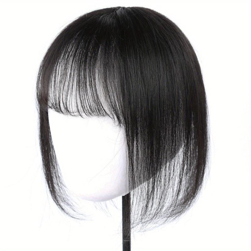 Human Hair Toppers with Bangs for Women Clip In Bangs Hair Pieces