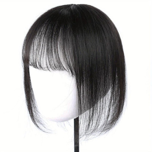 Human Hair Toppers with Bangs for Women Clip In Bangs Hair Pieces