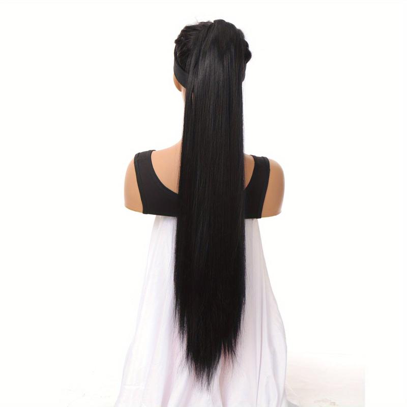 Long Straight Ponytail Extension Synthetic Hair Clip In Ponytail