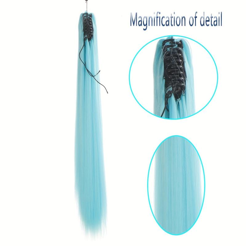 Long Straight Ponytail Extension Synthetic Hair Clip In Ponytail