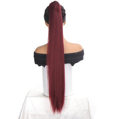 Long Straight Ponytail Extension Synthetic Hair Clip In Ponytail