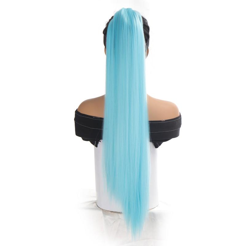 Long Straight Ponytail Extension Synthetic Hair Clip In Ponytail