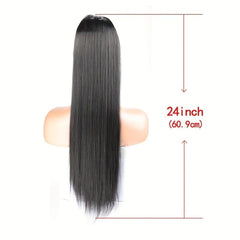 Silky Straight Synthetic Drawstring Ponytail