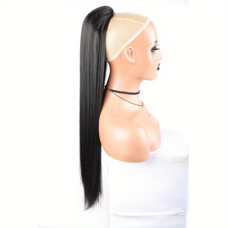 Silky Straight Synthetic Drawstring Ponytail