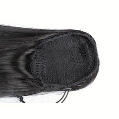 Silky Straight Synthetic Drawstring Ponytail