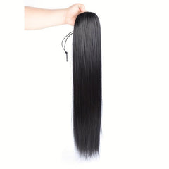 Silky Straight Synthetic Drawstring Ponytail