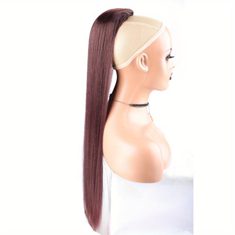 Silky Straight Synthetic Drawstring Ponytail