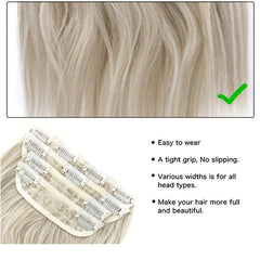 4pcs Set Water Wave Hair Extensions 50 8 Cm Synthetic Clip In Hair Extensions