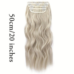 4pcs Set Water Wave Hair Extensions 50 8 Cm Synthetic Clip In Hair Extensions