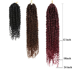 Passion Twist Hair Extensions Pre Looped Water Wave Boho Braids Crochet Hair
