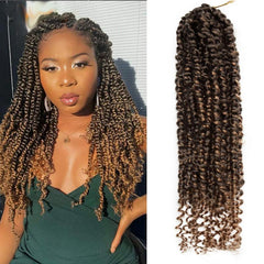 Passion Twist Hair Extensions Pre Looped Water Wave Boho Braids Crochet Hair
