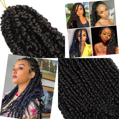 Passion Twist Hair Extensions Pre Looped Water Wave Boho Braids Crochet Hair