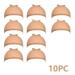 10-14pcs Breathable Stocking Wig Caps Stretchy Nylon for Women